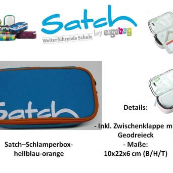 Satch Case hellblau/ orange Schlamperbox