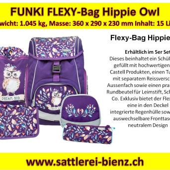 Funki Hippie Owl Flexy-Bag Schultasche