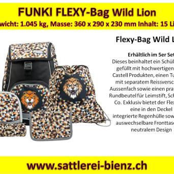 Funki Wild Lion Flexy-Bag Schultasche