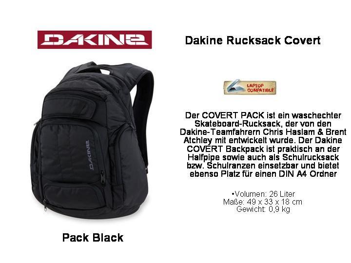 DAKINE Rucksack Covert Black