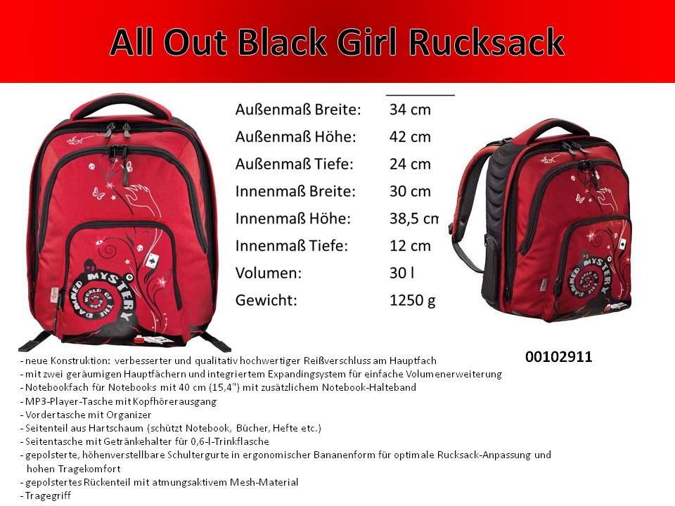 All Out Black Girl Rucksack