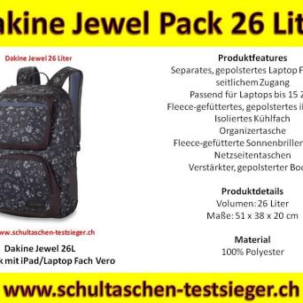 Dakine Jewel Vero 26L Rucksack mit iPad u. Laptop