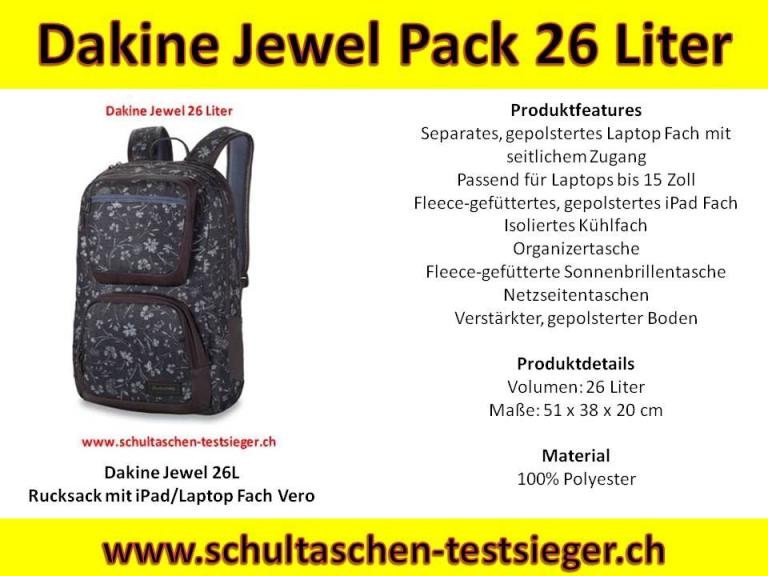 Dakine Jewel Vero 26L Rucksack mit iPad u. Laptop