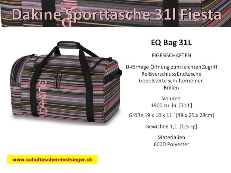 Dakine Fiesta Sporttasche EQ 31 Liter