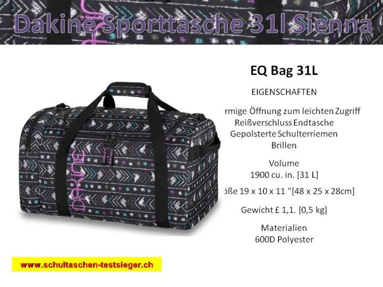 Dakine Sienna Sporttasche EQ 31 Liter