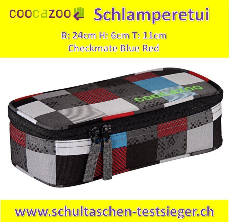 Coocazoo Checkmate Blue Red Schlamperetui
