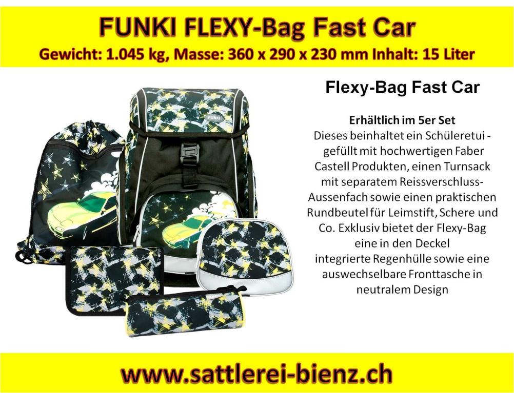 Funki Fast Car Flexy-Bag Schultasche