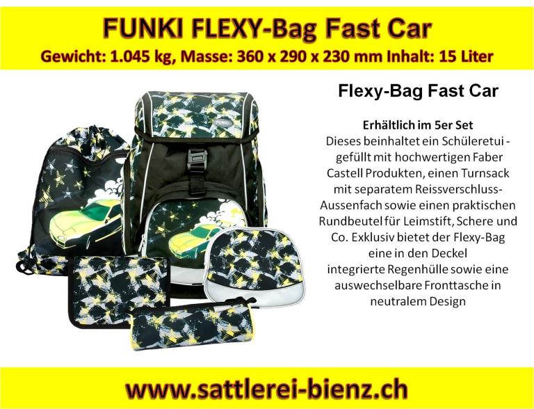 Funki Fast Car Flexy-Bag Schultasche