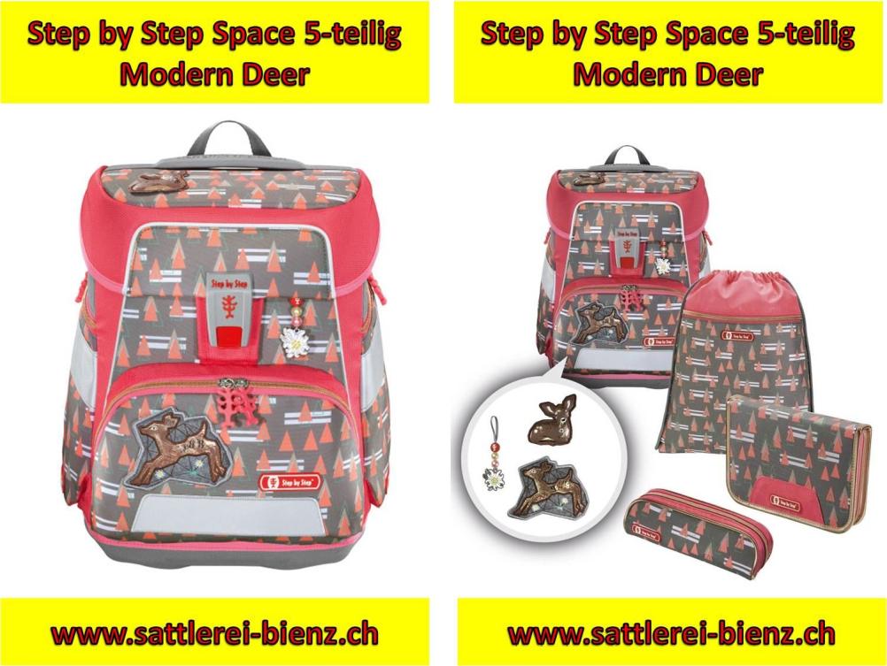 Step by Step Modern Deer Space 5-teiliges Schulran