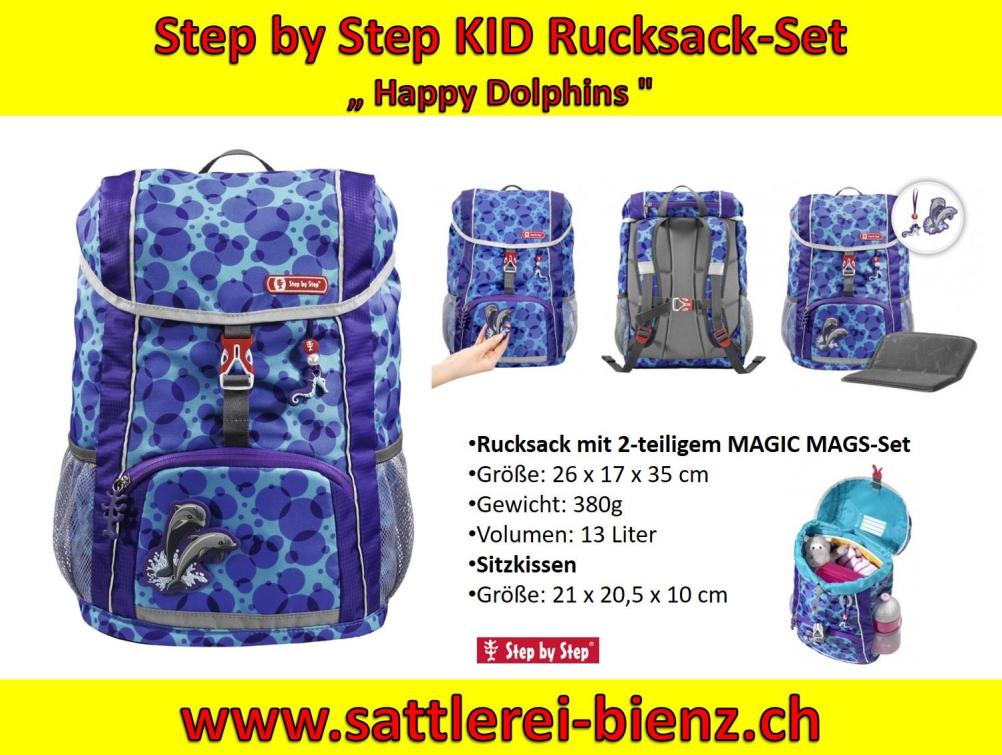 Step by Step Happy Dolphins KID Rucksack-Set