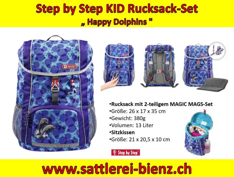 Step by Step Happy Dolphins KID Rucksack-Set