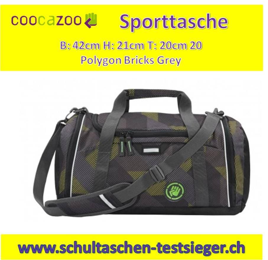 Coocazoo Polygon Bricks Grey Sporttasche