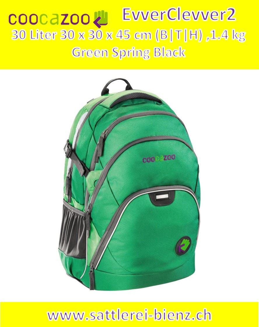 COOCAZOO Schulrucksack EvverClevver Green Spring