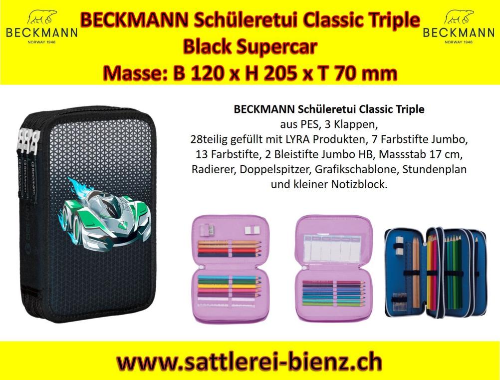 BECKMANN Black Supercar Schüleretui Classic Triple