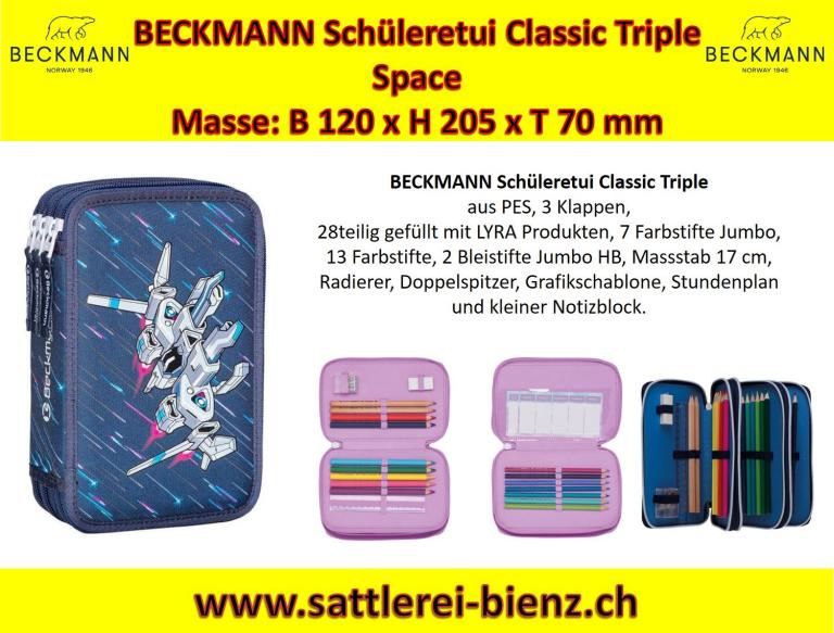 BECKMANN Spaceship Schüleretui Classic Triple
