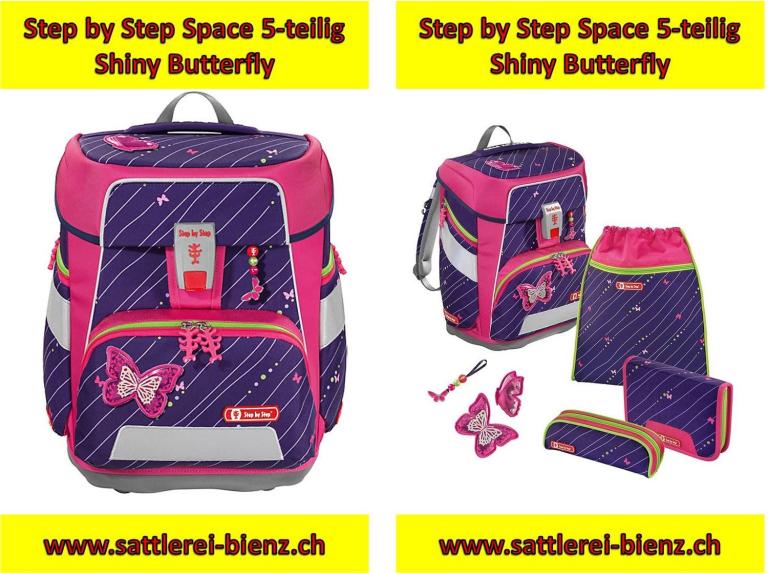 Step by Step Shiny Butterfly Space 5-teiliges