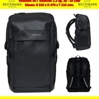 BECKMANN Black Rucksack Street Flx.