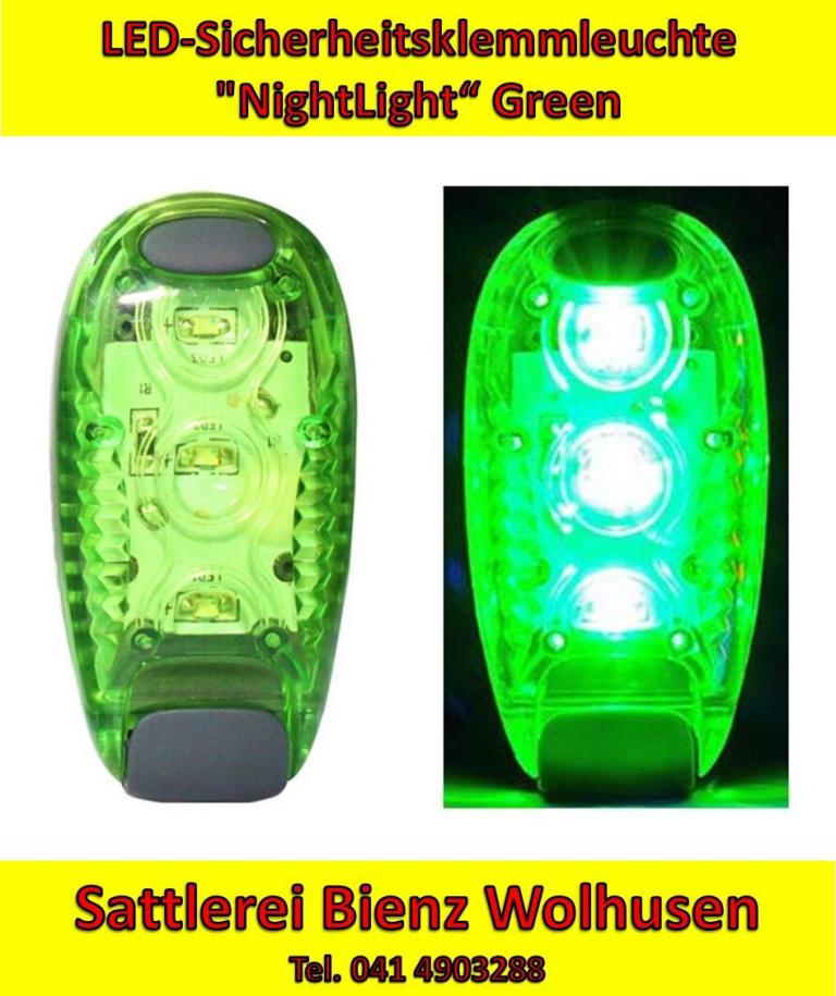 LED-Sicherheitsklemmleuchte NightLight Green