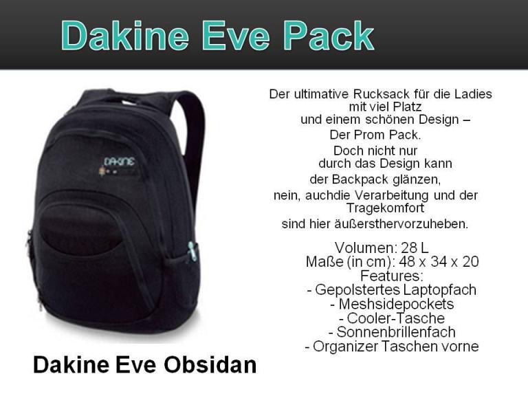Dakine Eve Obsidan Dakine