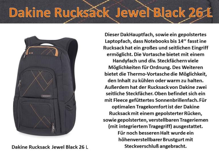 Dakine Rucksack  Jewel Black 26 L