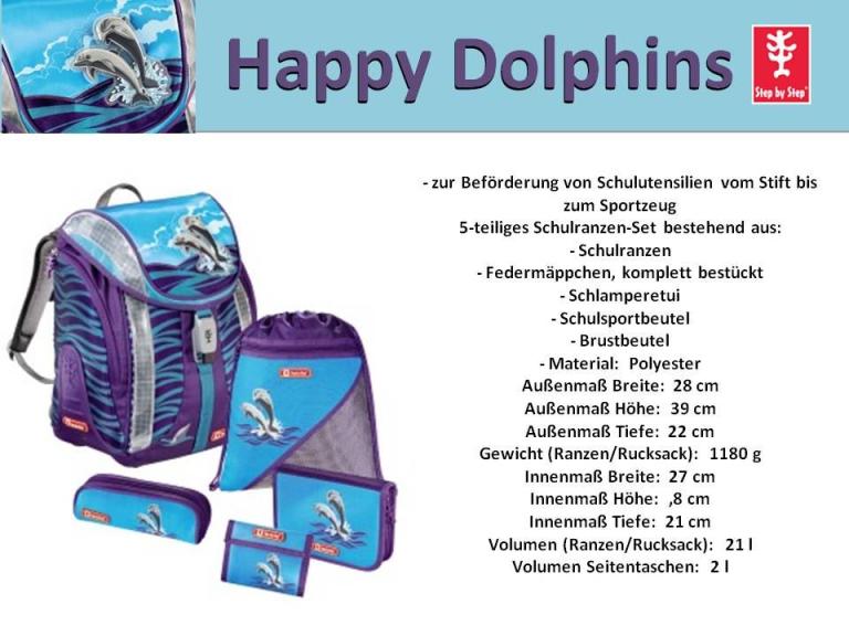 Step by Step Flexline Schulranzen-Set Happy Dolphi